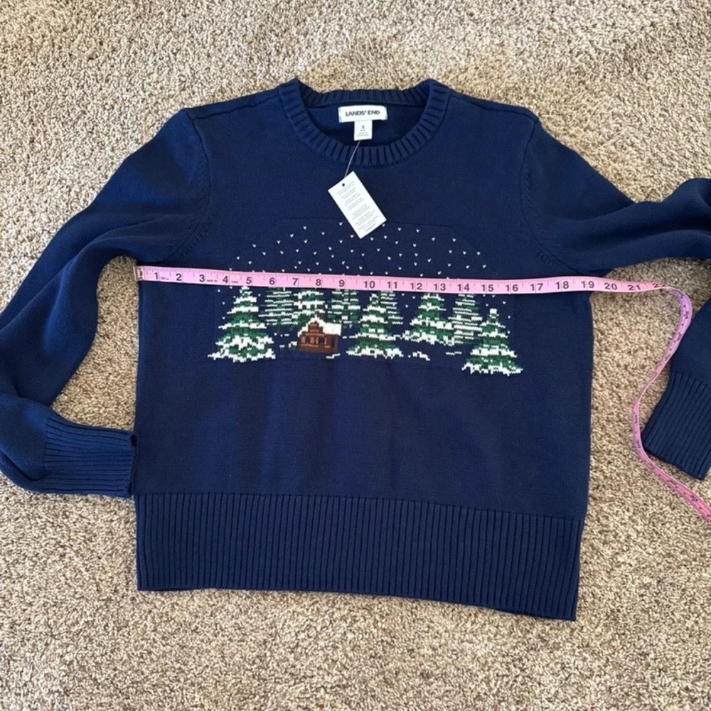 NWT Lands’ End Women's Drifter Modern Jacquard Crew Neck Sweater size Small - Picture 11 of 12